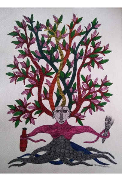 Gond Art Painting - Mahua Devi